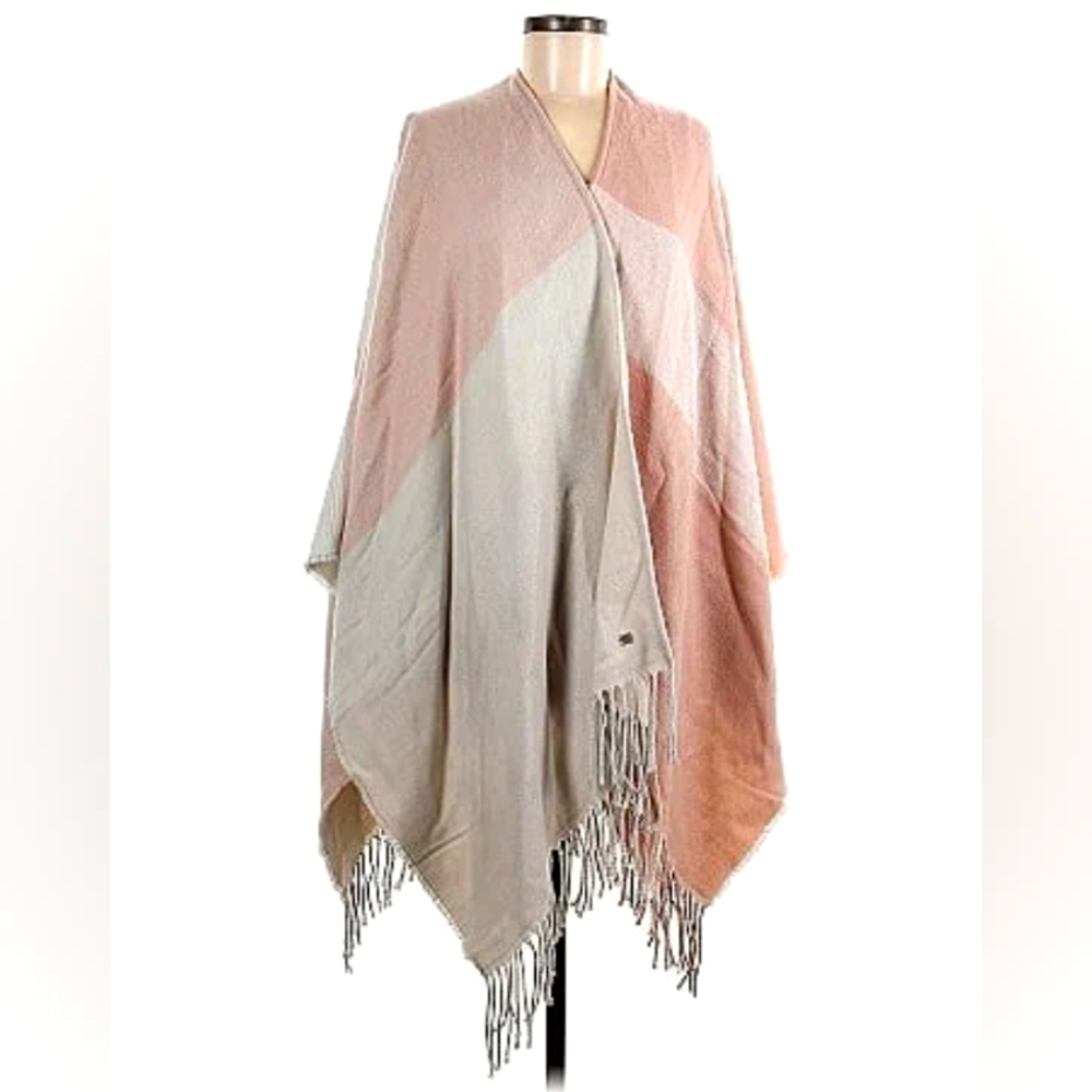 Soia & Kyo Shawl Wrap. Tan and Dusty Pink
